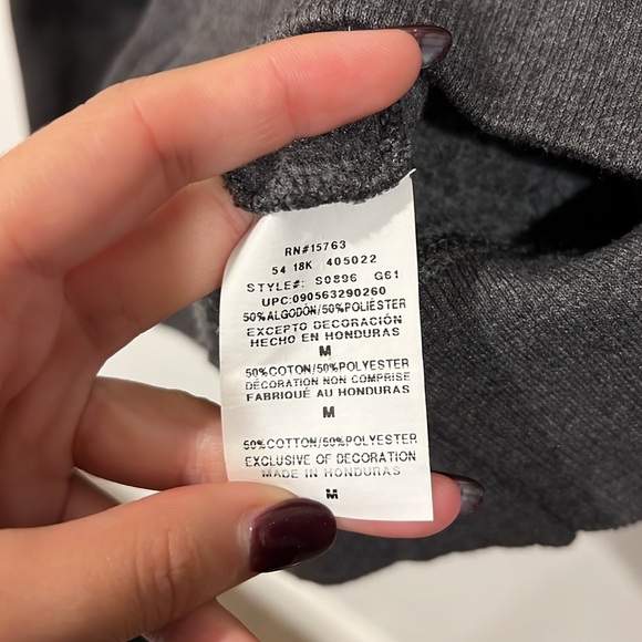 Champion Men's Powerblend Quarter-Zip gray sweatshirt, size medium - Picture 5 of 8